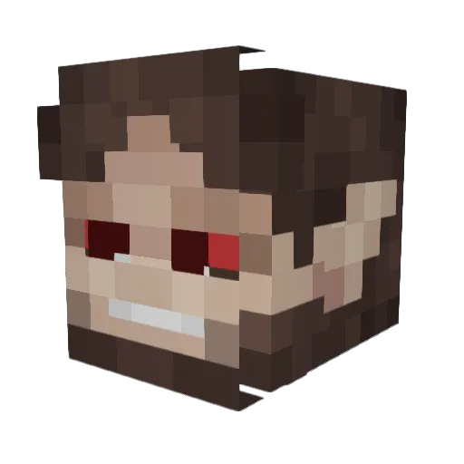 Xippho Minecraft avatar head, 3D render