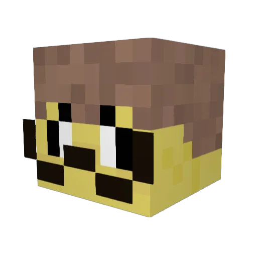 XippiDippiDo Minecraft avatar head, 3D render