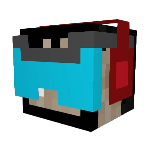 Xiragon Minecraft avatar head, 3D render