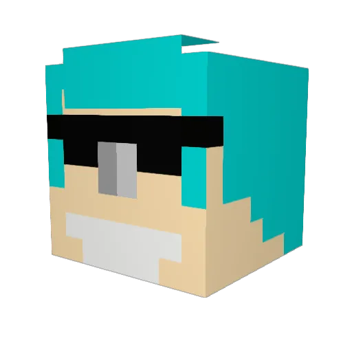 Xiranos Minecraft avatar head, 3D render