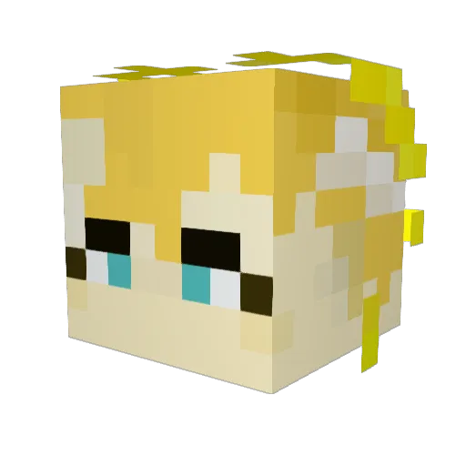 Xirci_ Minecraft avatar head, 3D render