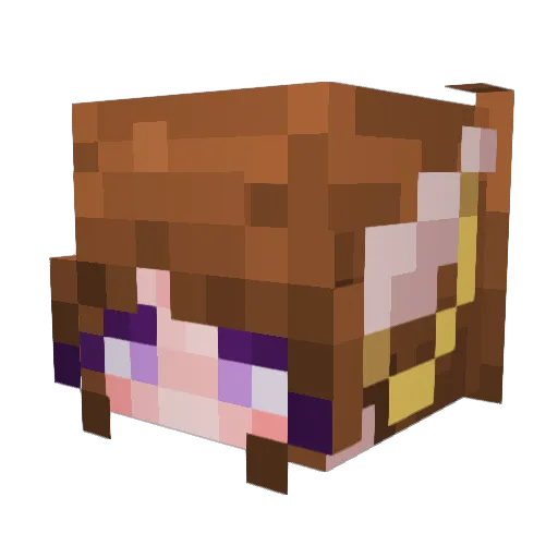Xironia Minecraft avatar head, 3D render
