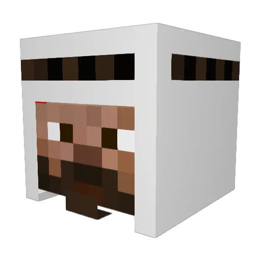 XisX99 Minecraft avatar head, 3D render