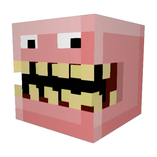 Xiside Minecraft avatar head, 3D render