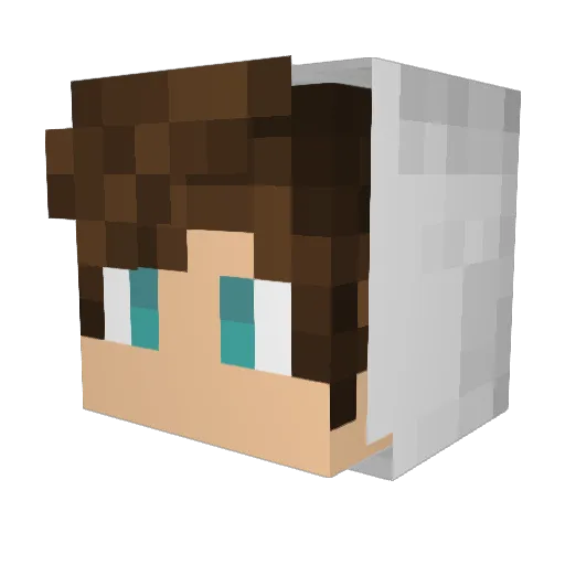 Xispaaa Minecraft avatar head, 3D render