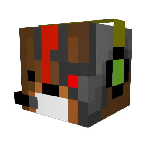 XistMob Minecraft avatar head, 3D render