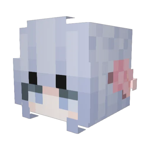Xistelle Minecraft avatar head, 3D render