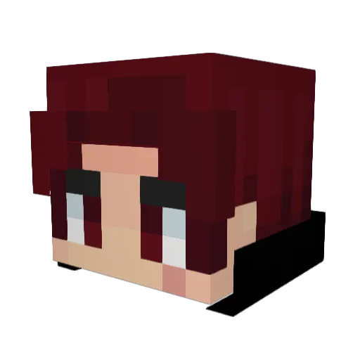 Xitahh Minecraft avatar head, 3D render