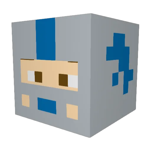 Xitrist Minecraft avatar head, 3D render