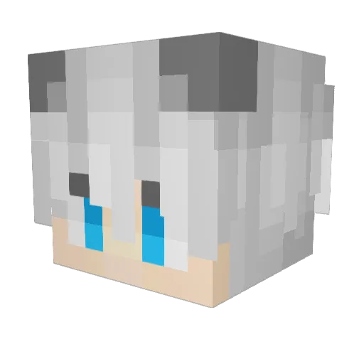 Xiufeng_ Minecraft avatar head, 3D render