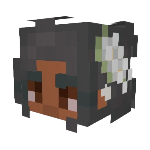 Xiumist Minecraft avatar head, 3D render