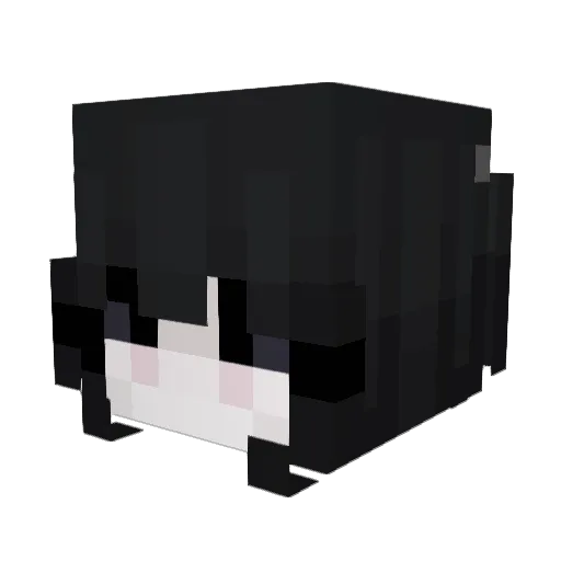 XiuqiDu Minecraft avatar head, 3D render