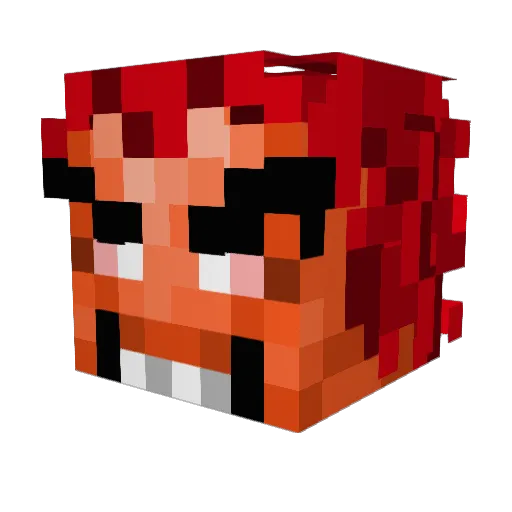 Xiuxiuejar Minecraft avatar head, 3D render