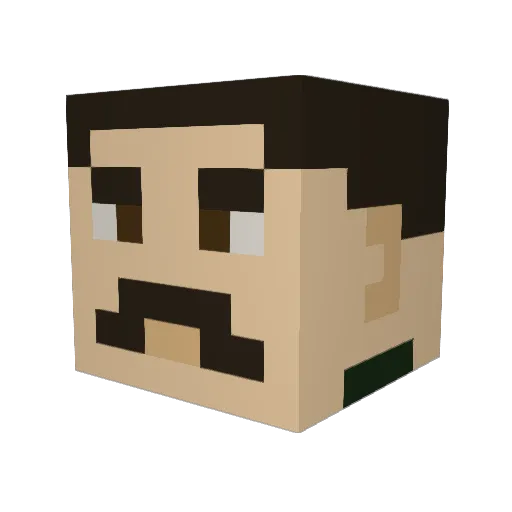 Xivian93 Minecraft avatar head, 3D render