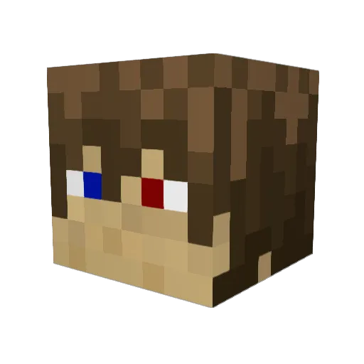 Xiviel Minecraft avatar head, 3D render