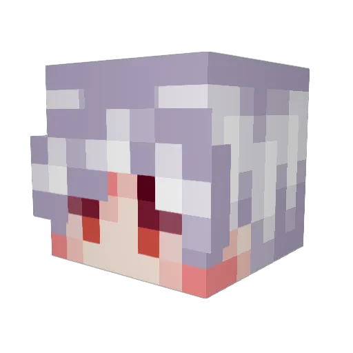 Xivinas Minecraft avatar head, 3D render