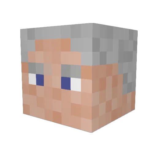 Xivrr Minecraft avatar head, 3D render