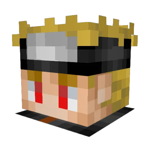 Xiw_tw Minecraft avatar head, 3D render