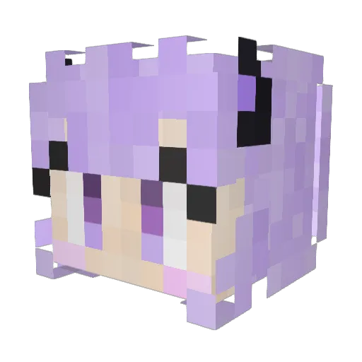 XiwangLin Minecraft avatar head, 3D render