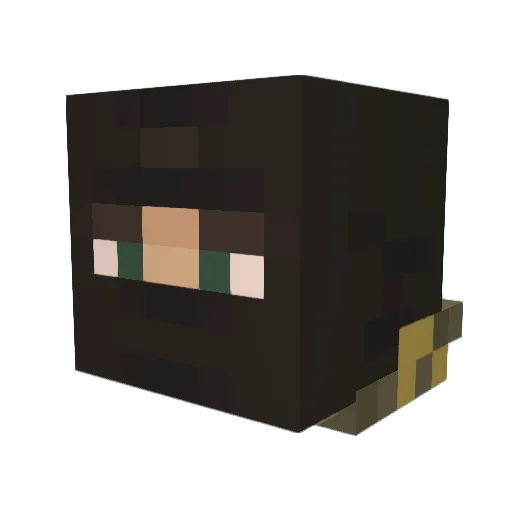 Xiwien Minecraft avatar head, 3D render