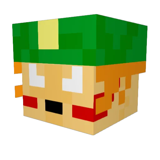 Xiwik Minecraft avatar head, 3D render