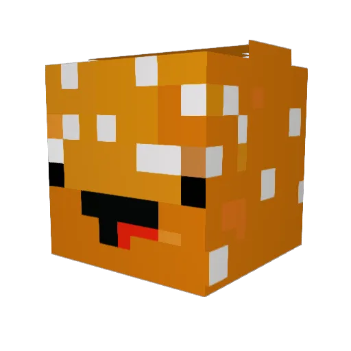 Xixual Minecraft avatar head, 3D render