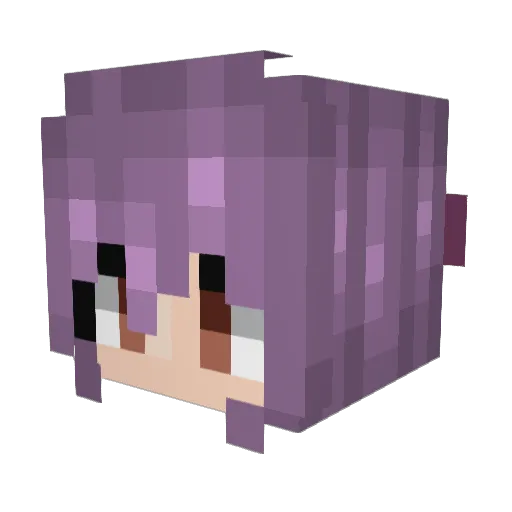 Xiya_ Minecraft avatar head, 3D render