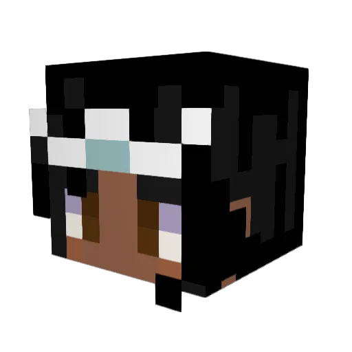 Xiyonne Minecraft avatar head, 3D render