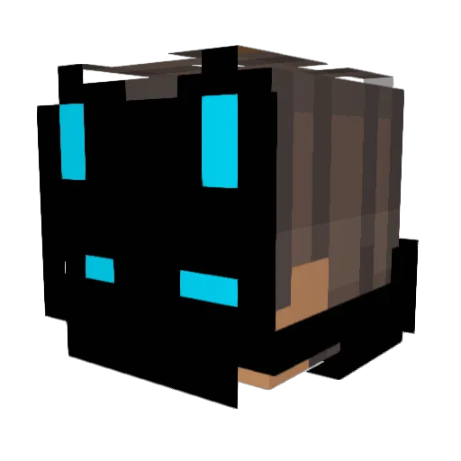 Xizh Minecraft avatar head, 3D render