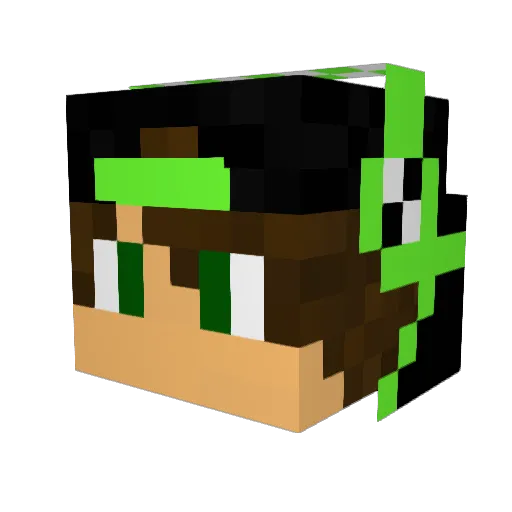 Xizist Minecraft avatar head, 3D render