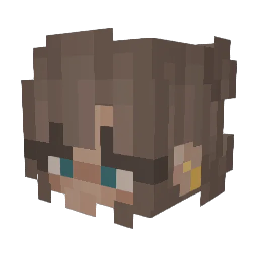 Xja_Ki Minecraft avatar head, 3D render