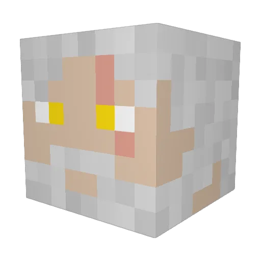 Xjarna Minecraft avatar head, 3D render