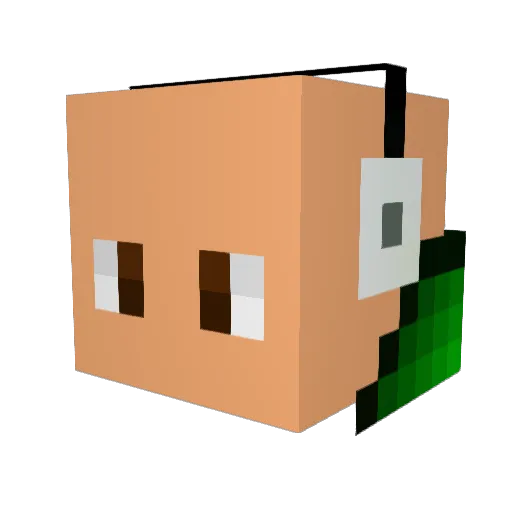 XkissaX Minecraft avatar head, 3D render