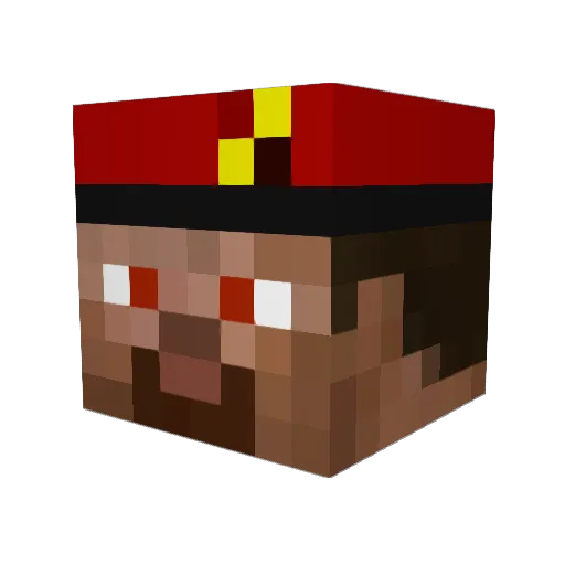Xkril Minecraft avatar head, 3D render
