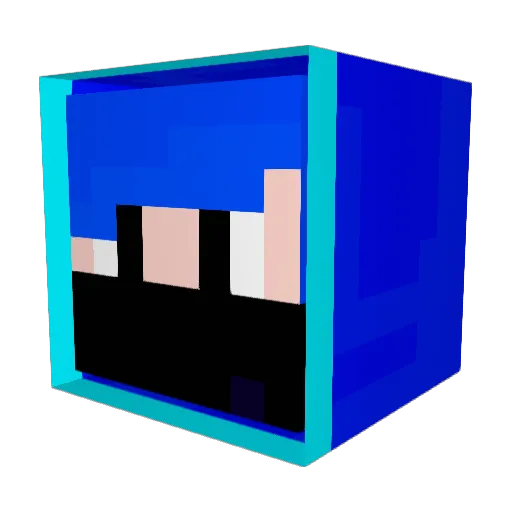 XkurailX Minecraft avatar head, 3D render
