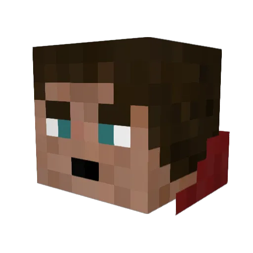 Xkw1z1T Minecraft avatar head, 3D render