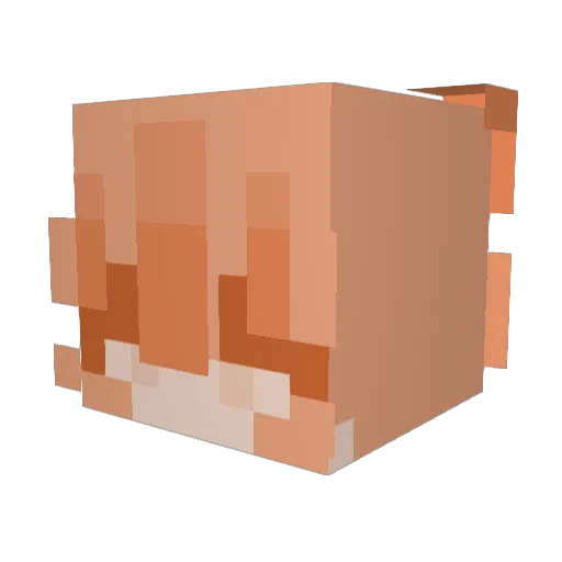 XkwizT Minecraft avatar head, 3D render