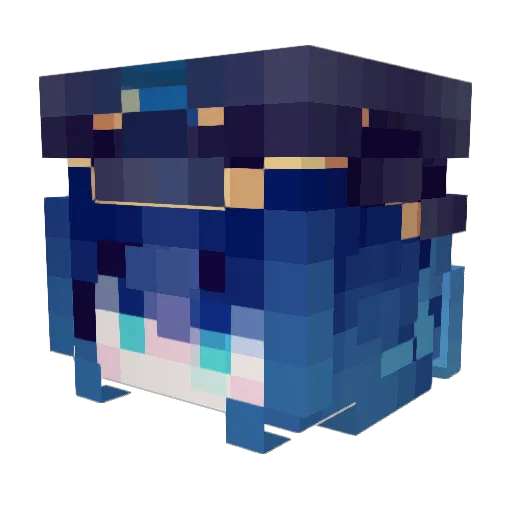 Xlaire Minecraft avatar head, 3D render