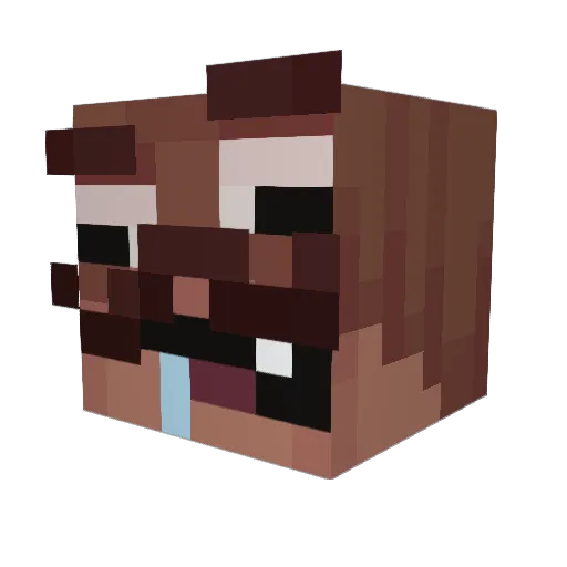 XlebkinS Minecraft avatar head, 3D render