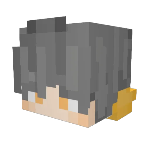 XlinTohru Minecraft avatar head, 3D render
