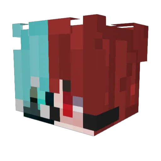 Xlordox Minecraft avatar head, 3D render