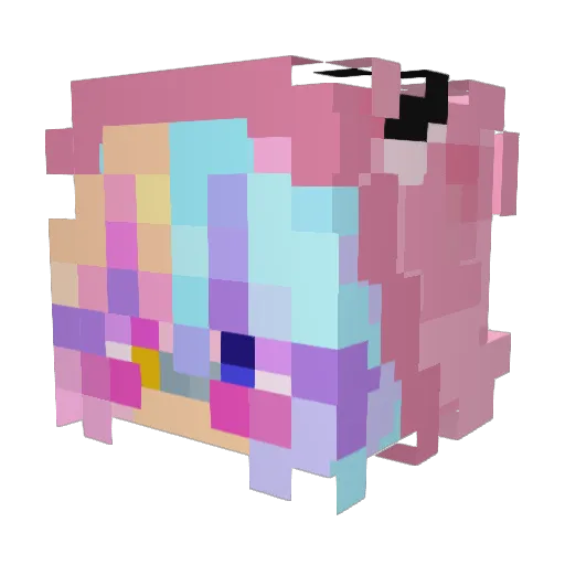 XluPiK_ Minecraft avatar head, 3D render