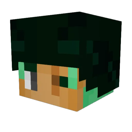 Xlucion Minecraft avatar head, 3D render