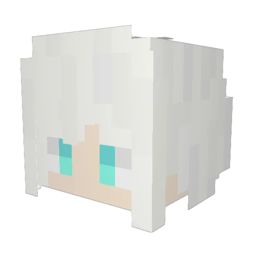 Xm47uX Minecraft avatar head, 3D render
