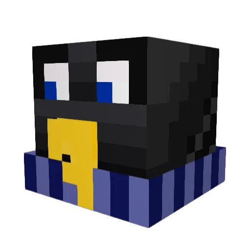Xmaavx Minecraft avatar head, 3D render