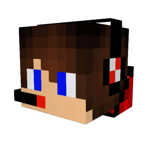 XmanTheBold Minecraft avatar head, 3D render