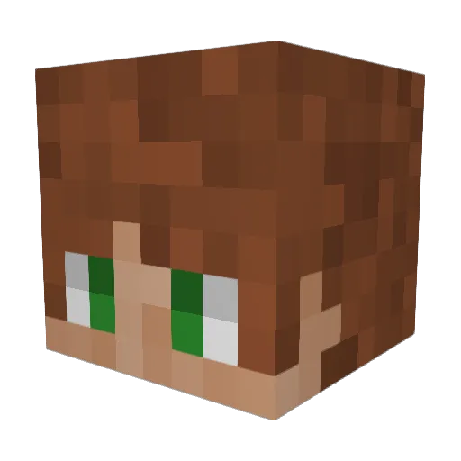 Xmandra Minecraft avatar head, 3D render