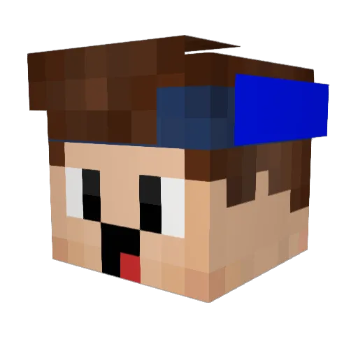 XmasCrafter Minecraft avatar head, 3D render