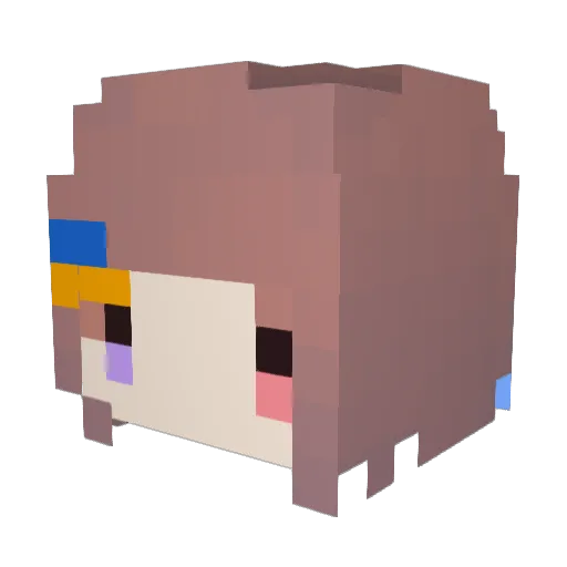 XmasTiramisu Minecraft avatar head, 3D render