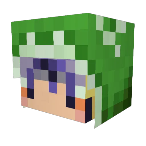 Xmasnow Minecraft avatar head, 3D render